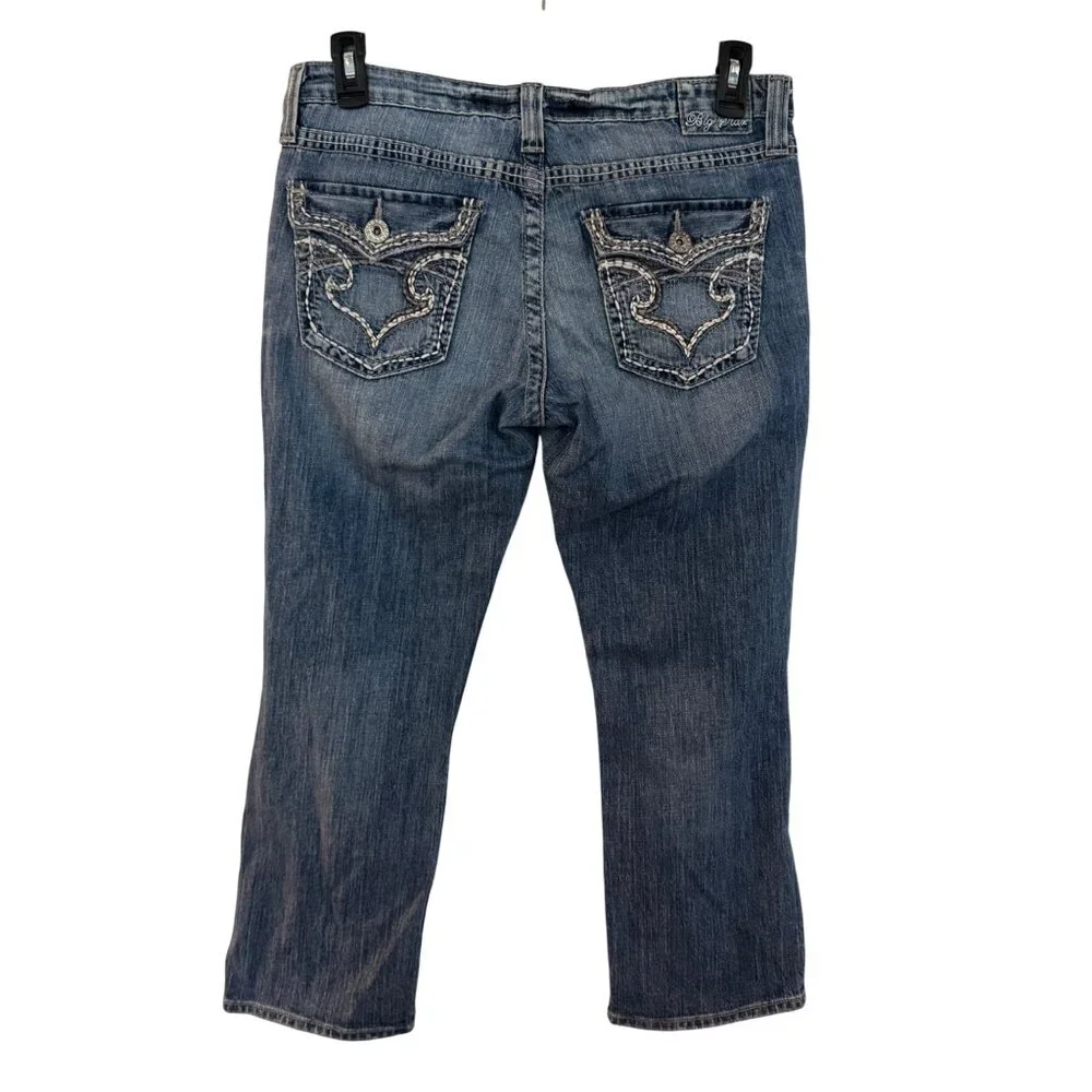 Big Star Womens Legendary Blue Jeans Size 31 Mid Rise Straight Leg Denim - Picture 1 of 7